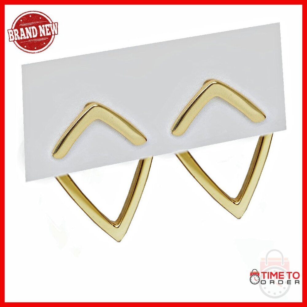 18K Gold Plated Sterling Silver Geometric 2-Way Earring Jackets